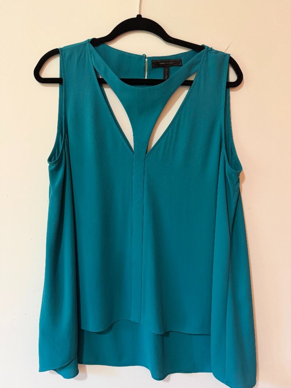 BCBG MaxAzria Sleeveless A-line Tunic - Dark Jade - Large